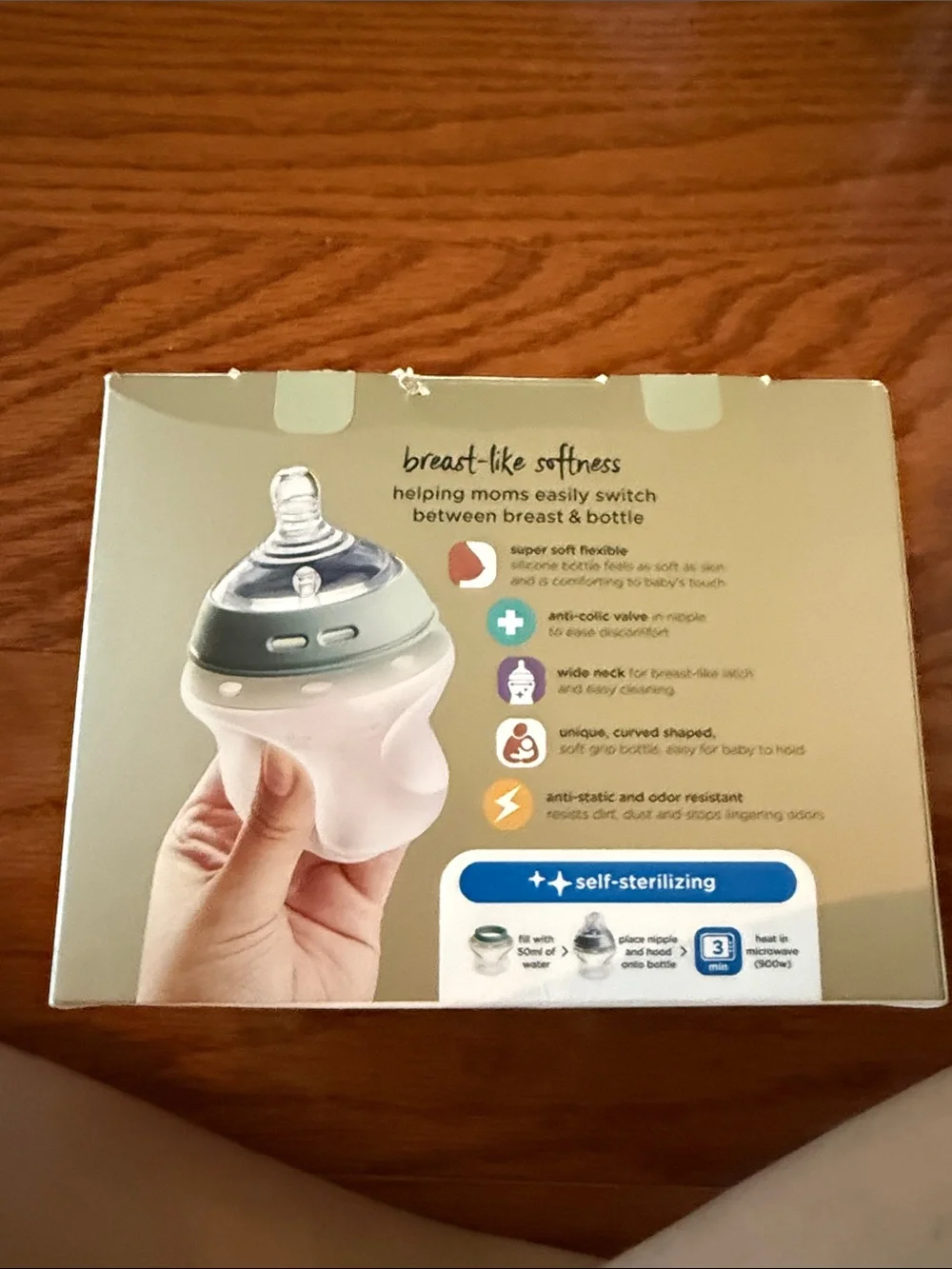 Natural Start Silicone Bottle - Green and White